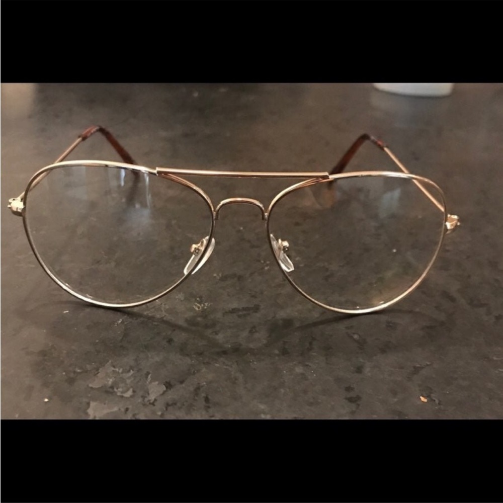 Gold Frame/Clear Lens Aviator